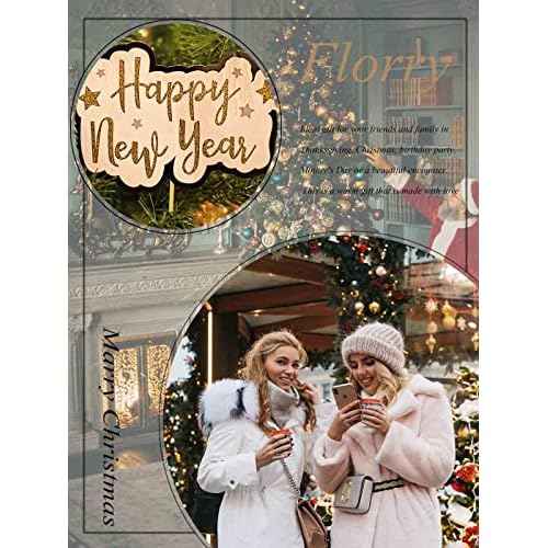 Florry Extra Long Coffin Fake Nails Christmas Snowflake Press on Nails Matte Acrylic Nails for Women and Girls 24Pcs (Snowflake)