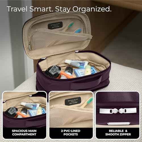 Briggs & Riley Toiletry Kit - Travel Bags for Women & Men, Organizer for Vacation, Dopp Kit for Bathroom Accessories, Makeup, & Skincare