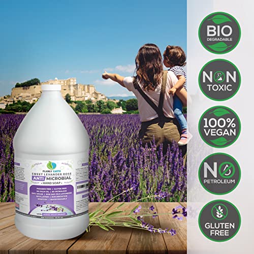 Antimicrobial Liquid Hand Soap (6 x 64 Oz) - Antibacterial Soap Refill - Hand Soap Refill Bottle - Cruelty Free Moisturizing Soap, Sweet Lavender Rose