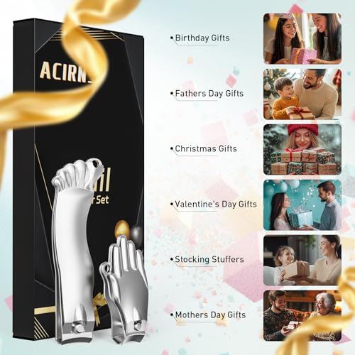 Nail Clippers Set,Gag Gifts Funny,Stocking Stuffers for Adults Men Him,White Elephant Gifts for Adults, Cool Stuff Gadgets for Men Dad Boyfriend Father Husband Friends,Mens Gifts Ideas