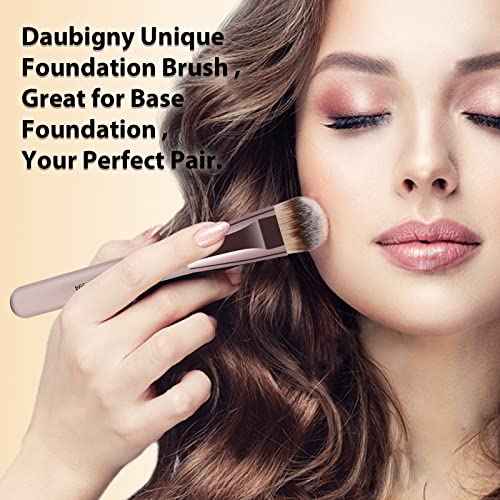Makeup Brushes, Daubigny 16Pcs Complete Premium Synthetic Makeup Brush Set with Professional Foundation Brushes Powder Concealers Eye shadows Blush Makeup Brush for Perfect Makeup (Champagne Gold)