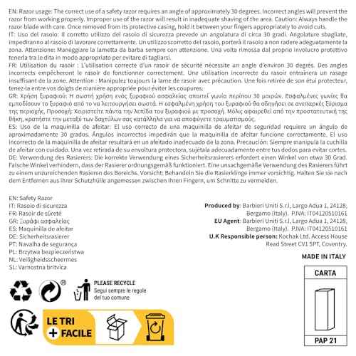 The Goodfellas’ Smile Valynor Double Edge Safety Razor – CNC Machined Brass Head & Brass/Aluminum Handle – 0.8mm Neutral Gap for Smooth, Close & Comfortable Shaves – Artisan Crafted in Italy