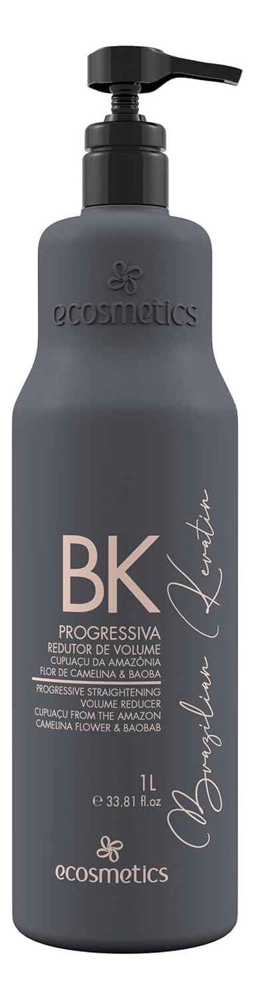 ECOSMETICS Deluxe Brazilian Keratin Treatment Organic Blowout Complex | Nanoplastia | Straightening & Smoothing System | Volume Reducer | Thermal Sealer | Alisado Brasileño | Anti Frizz 1L 35.2oz