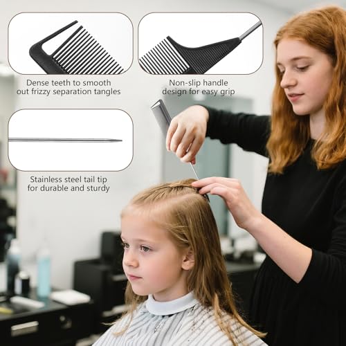 Boar Bristle Slick Back Hair Brush & Hair Wax Stick for Smooth Flyaways, Frizz, Sleek Ponytail, Buns and Edge Baby Hair, Styling Accessories for Girls, Kids and Women