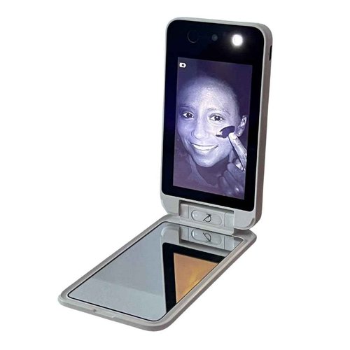 Bluestone Sunshield Sun Smart UV Makeup Mirror - Makeup Vanity Mirror, Ideal for Travel with Advanced Sun Protection Detection, USB Charging, Backup Power