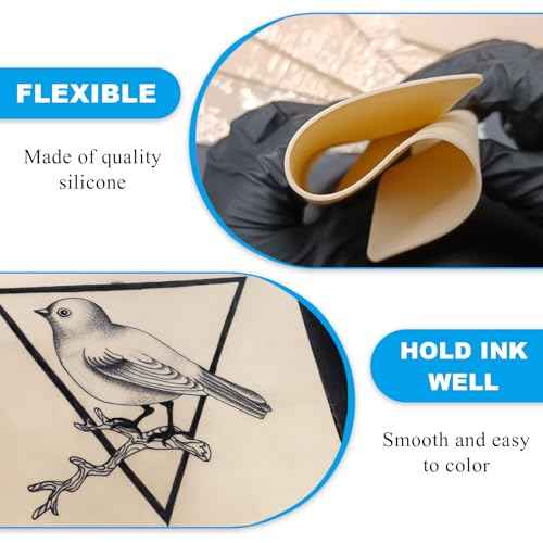 Fake Skin Tattoo Practice - Emalla 10Pcs Tattoo Skin Practice 7.4x5.6" Double Sides Fake Skin for Practicing and Tattooing, Soft Fake Skin Tattoo Practice for Beginners and Artists Tattoo Kit