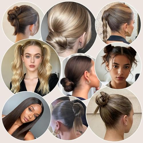 Dolahair Hair Wax Stick - Flyaway Control and Styling Pomade for Kids, Women, and Men - Hair Bun Maker and Accessorie Slick Back Hair Brush Kit (2.7 Ounce)
