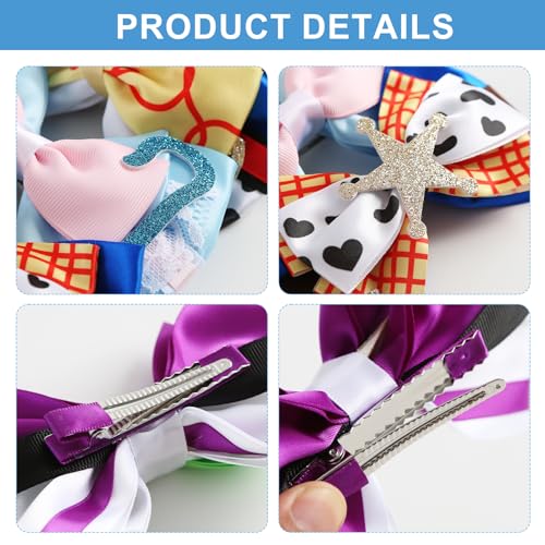 5 Inch Little Girls Hair Bow Clips Hair Accessories Birthday Party Supplies Christmas Gift D