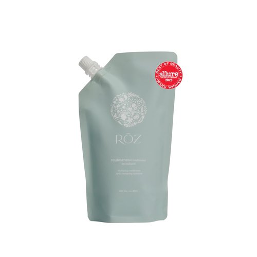 RŌZ Foundation Conditioner Refill | BPA-Free Pouch | Hydrating and Repairing with Ceramides and Peptides | Vegan, Silicone, Paraben, SLS-Free | Strengthens and Nourishes | Sustainable Hair Care