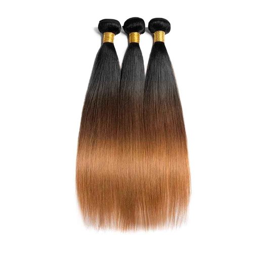 Condescension Brazilian Omber T1B/4/30 Human Hair Bundles 10 12 14 Inch Straight Hair 3 Bundles Human Hair 100% Unprocessed Remy Virgin Weave Hair for Women