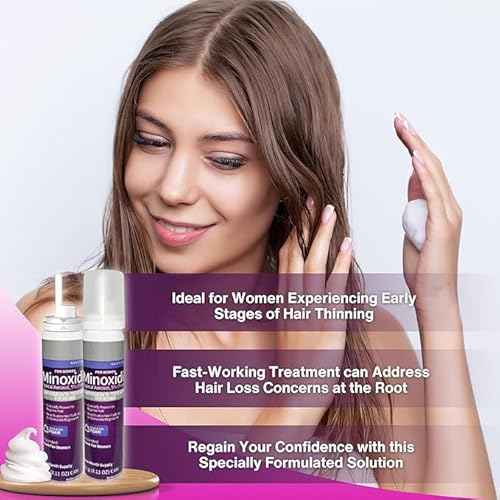 Minoxidil 5% Hair Growth Foam for Women | Unscented Once-A-Day Treatment for Thicker, Fuller Hair | Clinically Proven, Regrowth Solution for Thinning Hair | 2-Month Supply | Perrigo & Kirkland& Costco