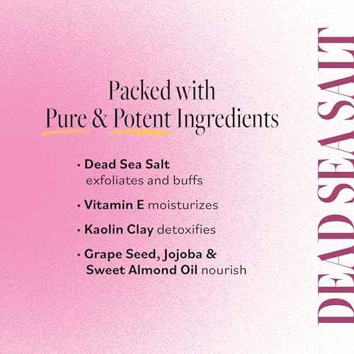 DERMA E Microdermabrasion Scrub with Dead Sea Salt & Citrus Essential Oils ? Facial Exfoliating Scrub Smooths, Revitalizes and Renews ? Ideal for Scars and Wrinkles, 2oz