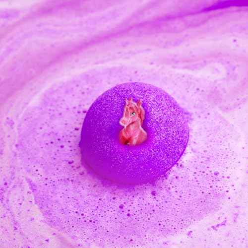 Large Unicorn Surprise Bath Bomb, 6 Surprise Unicorn Toys to Collect in Total, One Per Bath Bomb, Children's Collectible Bath Toy, Stocking Filler Toy, Xmas Present for Boys & Girls