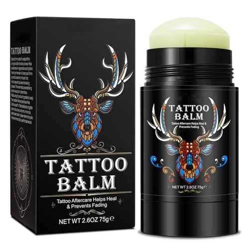 Tattoo Aftercare Butter Balm, 2.6 oz, Old & New Tattoo Moisturizer Healing Brightener for Color Enhance, Natural Organic Tattoo Cream