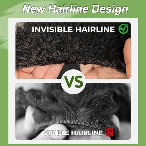 Kinky Curly Half Wig Human Hair 200 Density 3 In 1 Seamless Flip Over Half Wig 20 Inch Drawstring Headband Wig Human Hair Glueless Wear and Go Beginner Friendly Curly Human Hair Wigs for Women