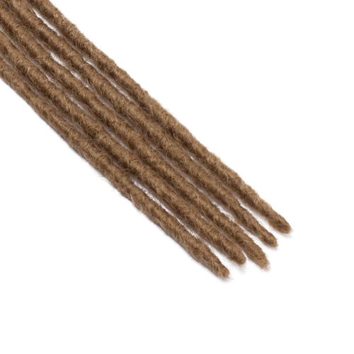 Hairro Dreadlocks Extensions 12 Inch Short 30 strands Soft Crochet Twist Braiding Hair for Men Faux Locs Dread Hairpieces Reggae Hippie Style Dark Blonde