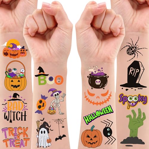 Halloween Temporary Tattoos Halloween Party Decoration Colorful Gift Idea For Party Decorative Holiday Festival Christmas New Year D?cor Trick Or Treat Navidad A?o Nuevo