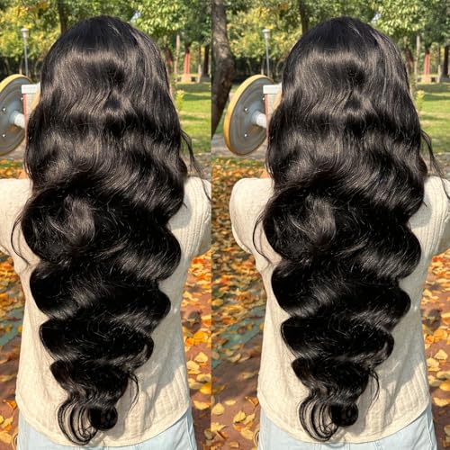 13x6 Lace Front Wigs Human Hair 180% Density Body Wave Transparent HD Lace Frontal Glueless Wigs Human Hair Pre Plucked Wigs With Baby Hair for Women 26 inch