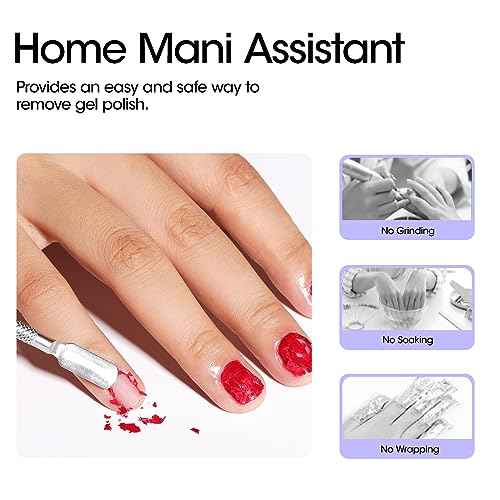 Gellen Gel Polish Remover Kit - Gel Nail Polish Remover with Latex Tape Peel Off Liquid and Manicure Tools, Quick & Easy Gel Polish Remover in 2-5 minutes, No Damage to Nails