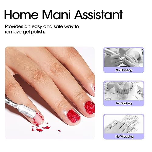 Gellen Gel Polish Remover Kit - Gel Nail Polish Remover with Latex Tape Peel Off Liquid and Manicure Tools, Quick & Easy Gel Polish Remover in 2-5 minutes, No Damage to Nails