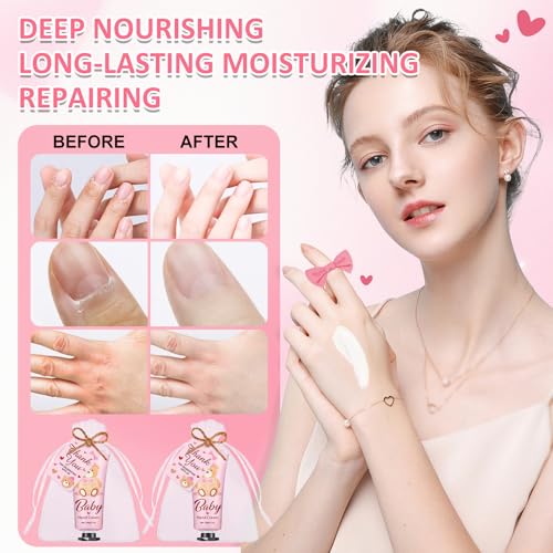 60 Sets Baby Shower Hand Cream, Baby Shower Party Favors Gifts for Guests Bridal Shower, Wedding Hand Cream Gifts,Thank You Gifts,Travel Size Hand Lotion Bulk for Wedding (Pink Bear)