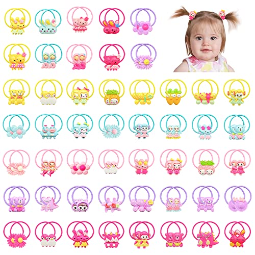 AMMY Hair Tie, 100 Pcs Hair Bands for Girls, Toddler Hair Ties, Colorful Hair Accessories, Ponytail Holders for Kids, Infant Girls, Children