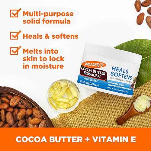 Palmer's Cocoa Butter Formula Daily Skin Therapy Solid Lotion with Vitamin E, Body Moisturizer for Extremely Dry Skin, Softens and Soothes, 7.25 Ounces, (Pack of 1)