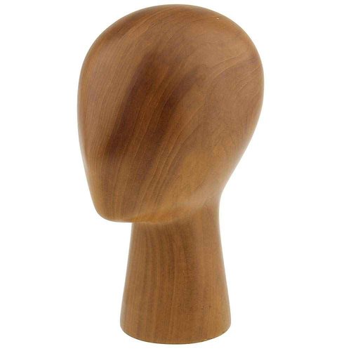 Abstract GFRP Wooden Mannequin Head Display Stand by M.M.A