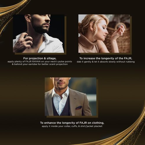 RAYAN Fajr Perfume for Men - Long Lasting Arabian Eau De Parfum, 100mL (3.34 Fl oz) Scent with Osmanthus, Grapefruit, Rosemary, Saffron, Amber Warmth on a Bed of Musk - Ideal Gift for Father's Day