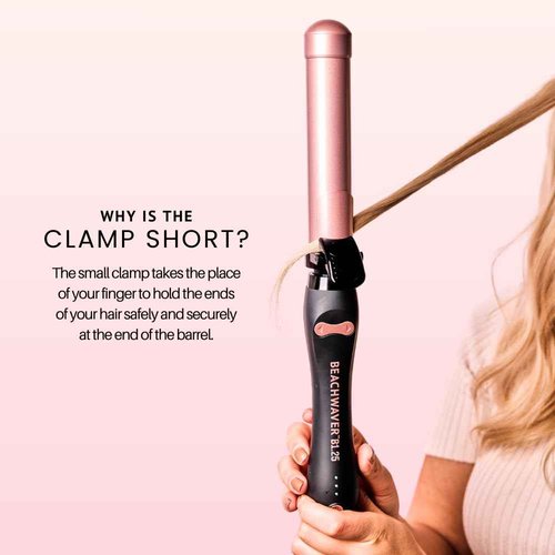 The Beachwaver Co. Beachwaver B1.25 Rotating Curling Iron - Pink Sunset | Automatic 1.25 Inch Ceramic Curling Iron | Auto-Shut Off, Travel-Friendly, Dual Voltage | B-Series (BW17SS)