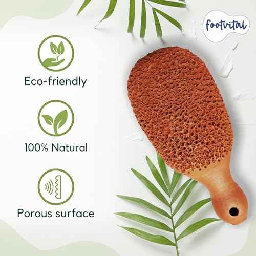 Pumice Stone for Feet, Foot Exfoliator Scrubber, Callus Remover, Made of Natural Terra-Cotta, Exfoliates & Smooths Rough Skin