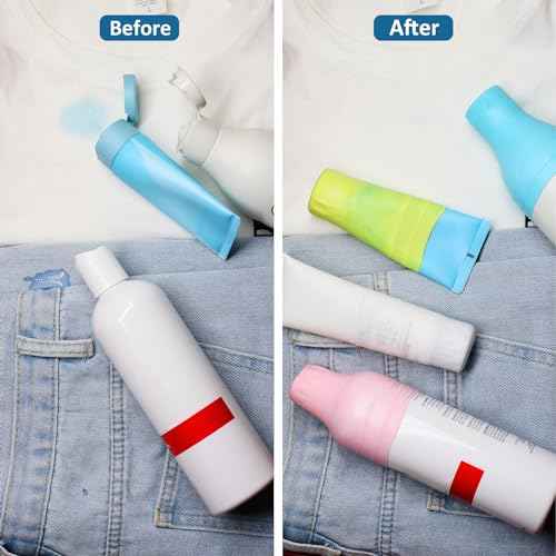 5 Pack Travel Essentials Accessories Silicone Bottle Covers, Cruise Essentials, Beach Vacation Essentials for Women Men, Elastic Sleeves for Leak Proofing, Fit Travel Size Bottles Toiletries