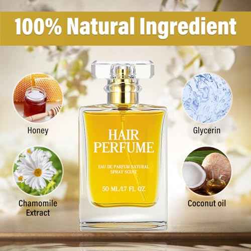 Hair Perfume, Hair Essential Oil Perfume for Women, Pheromone Fragrance for Dry Damaged Hair, Hair Mist with Anti Frizz Nourishing, Premium and Long-lasting Scent