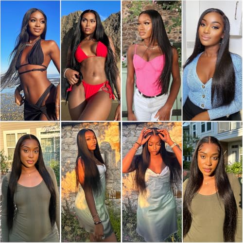 12A Human Hair Bundles Brazilian Straight Hair Bundles 18 20 22 Inch Brazilian Virgin Human Hair Weave Bundles For Black Women Straight Bundles Human Hair Extensions Natural Black Color