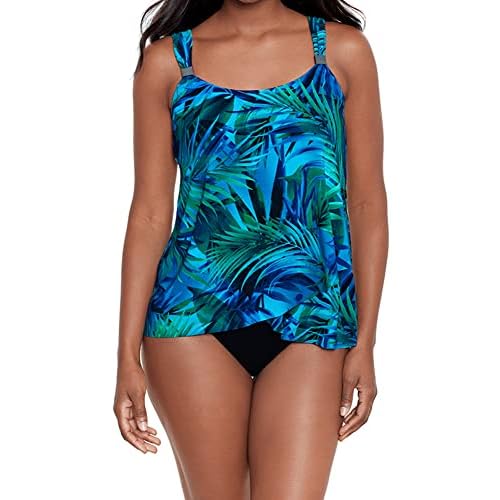 Miraclesuit Women's Swimwear Dazzle Scoop Neck Underwire Bra Tankini Bathing Suit Top