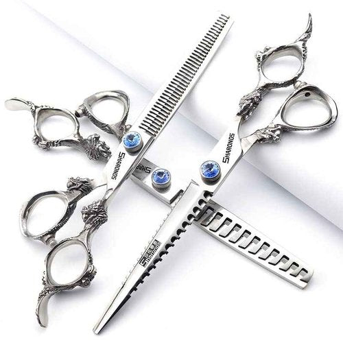 Professional Japanese Hairdressing Scissors Set - Slim Design, 7 Inch, 3 Pieces (Men & Women)