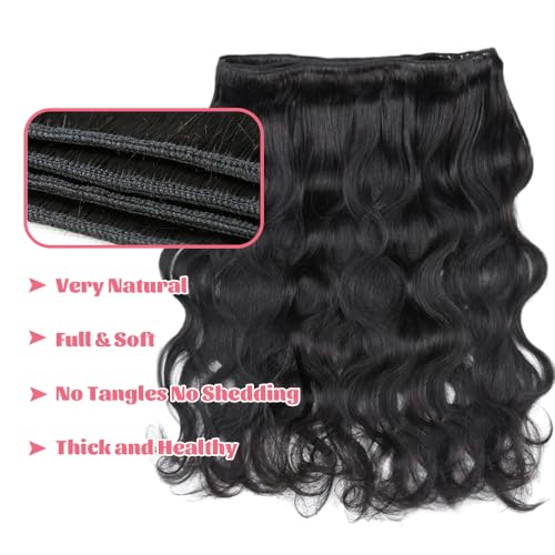 14A Human Hair Bundles 14 16 18 Inch Body Wave Bundles Human Hair 100% Unprocessed Brazilian Virgin Hair Body Wave 3 Bundles Human Hair Extensions for Women