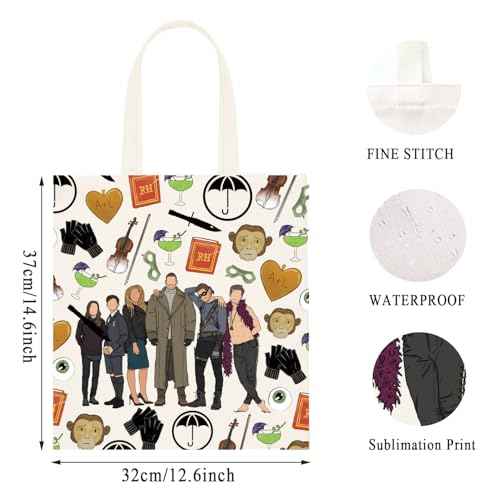 WCGXKO TV Show Inspired Number Five Number Four Inspired Canvas Tote Bag Reusable Bag Shopping Bag For Fans