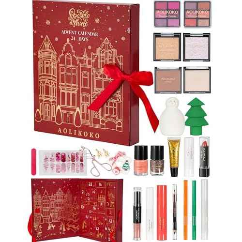 Makeup Advent Calendar 2025 for Women & Teen Girls, Xmas Countdown Calendar, 24 Days Christmas Gift Sets Full Makeup Kit Gift