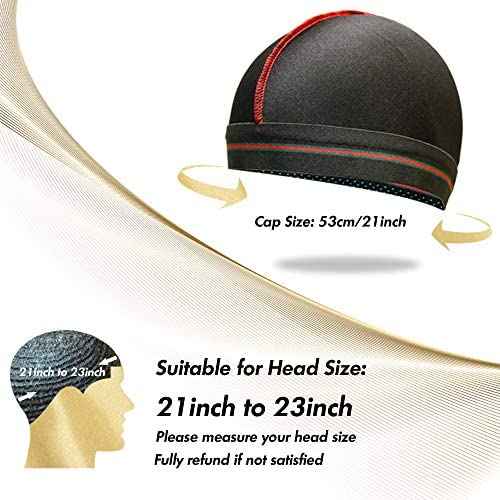 ForceWave Silky Stocking Cap for Men Women, Black Compression Wave Cap for 360 Waves, 4-Pieces