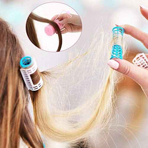 Geyoga 18 Pieces Sponge Hair Rollers Large Soft Foam Hair Styling Curlers Large Size Hairdressing Curlers for Women(Pink,1.6 x 2.8 Inches)
