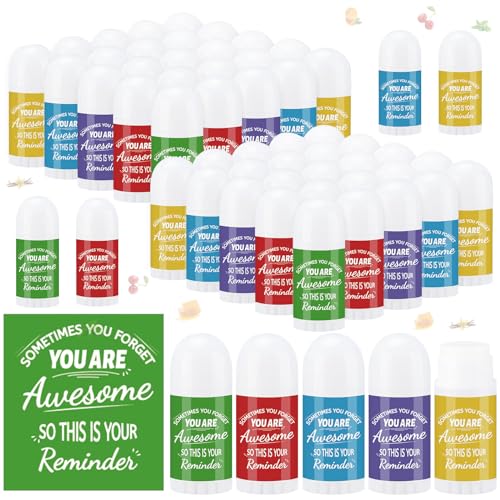 50 Pcs Thank You Christmas Mini Lip Balm Bulk Gifts for Women Christmas Lip Balm Gifts Natural Ingredients Products for Coworkers Employee Teacher Xmas Party Favors