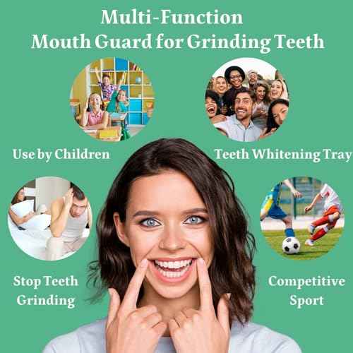 Mouth Guard for Clenching Teeth at Night, 4 Pack Night Guards for Teeth Grinding, Reusable Teeth Grinding Mouth Guard, Mouthguards for Grinding of Teeth