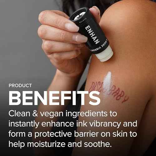 Enhance Tattoo Balm Stick-Tattoo Aftercare Brightener & Moisturizer, Clean, Color Enhancement, Fragrance-Free (.2oz)