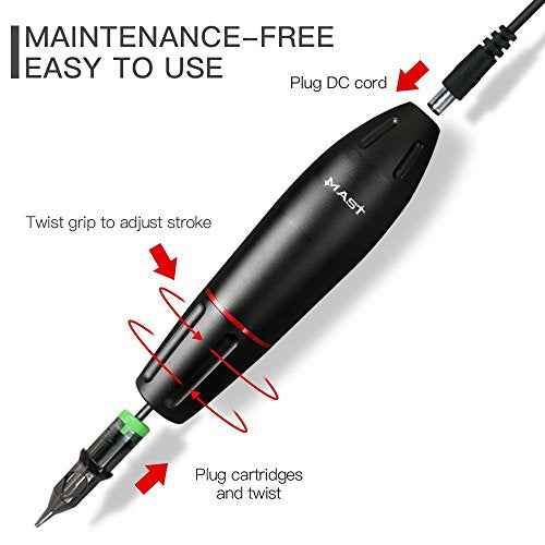 Dragonhawk Tattoo Gun Wireless Complete Tattoo Kit Beginner Tattoo Machine Kit 2 Batteries Tattoo Power Supply Pro Cartridges Tattoo Kit
