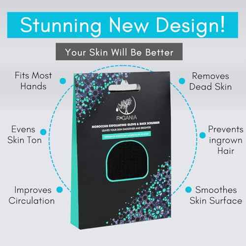 R'GANIA Deep Exfoliating Glove & Back Exfoliator ? 100% Viscose. Korean Exfoliating Mitt for Removing Dead Skin, Keratosis Pilaris & Self-Tan ? Full Body Exfoliator for Smooth, Glowing Skin