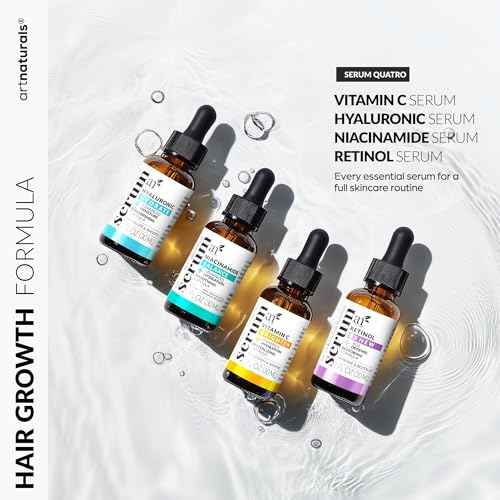 Vitamin C Serum Skin Care 4-Piece Set: Includes Retinol, Hyaluronic Acid & Niacinamide ? Anti-Aging, Skin Brightening, Hydrating, Wrinkle Reduction, Dark Spot Corrector ? 3-Month Supply ? artnaturals