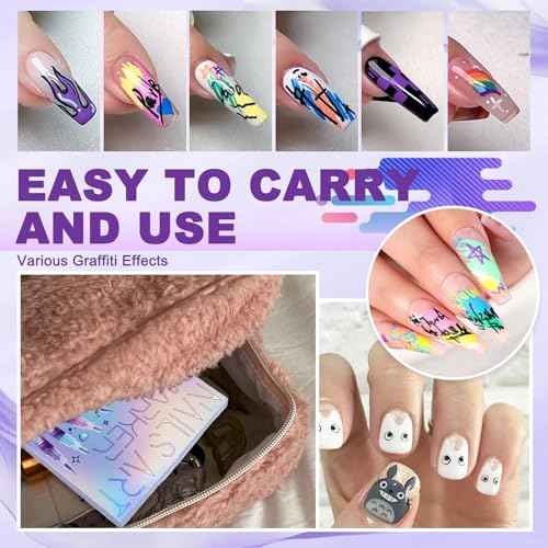 12 Color Nail Art Pens, 0.5 MM Nail Polish Pens Set Drawing Painting Point Liner Acrylic Painted Pen Kit, Waterproof and Quick-drying Nail for DIY Nails Art Design Manicure Tools