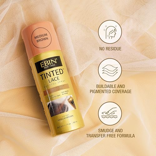 Spray - Dark Brown 2.7fl.oz/80ml | Seamless Lace Blending, Quick-Dry Formula, Natural Finish for Lace Front Wigs