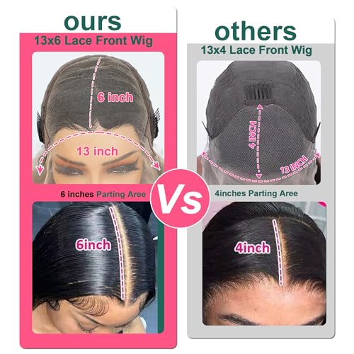 14 Inch Deep Wave Lace Front Wigs - Pre Plucked 200 Density Bob Wig - Glueless, Short Curly Human Hair Wig - Natural Black